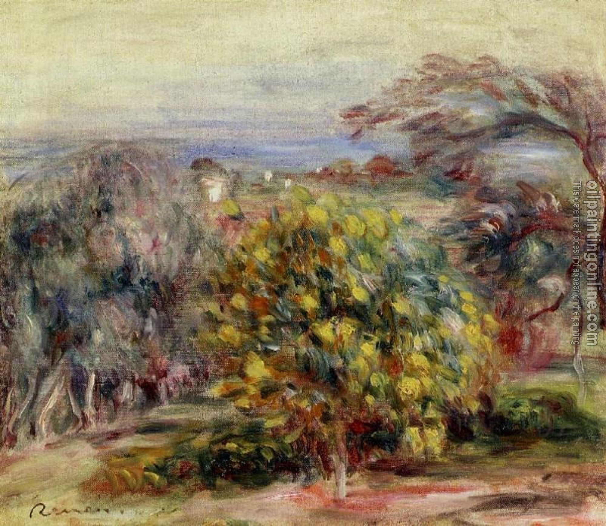 Renoir, Pierre Auguste - Landscape at Collettes